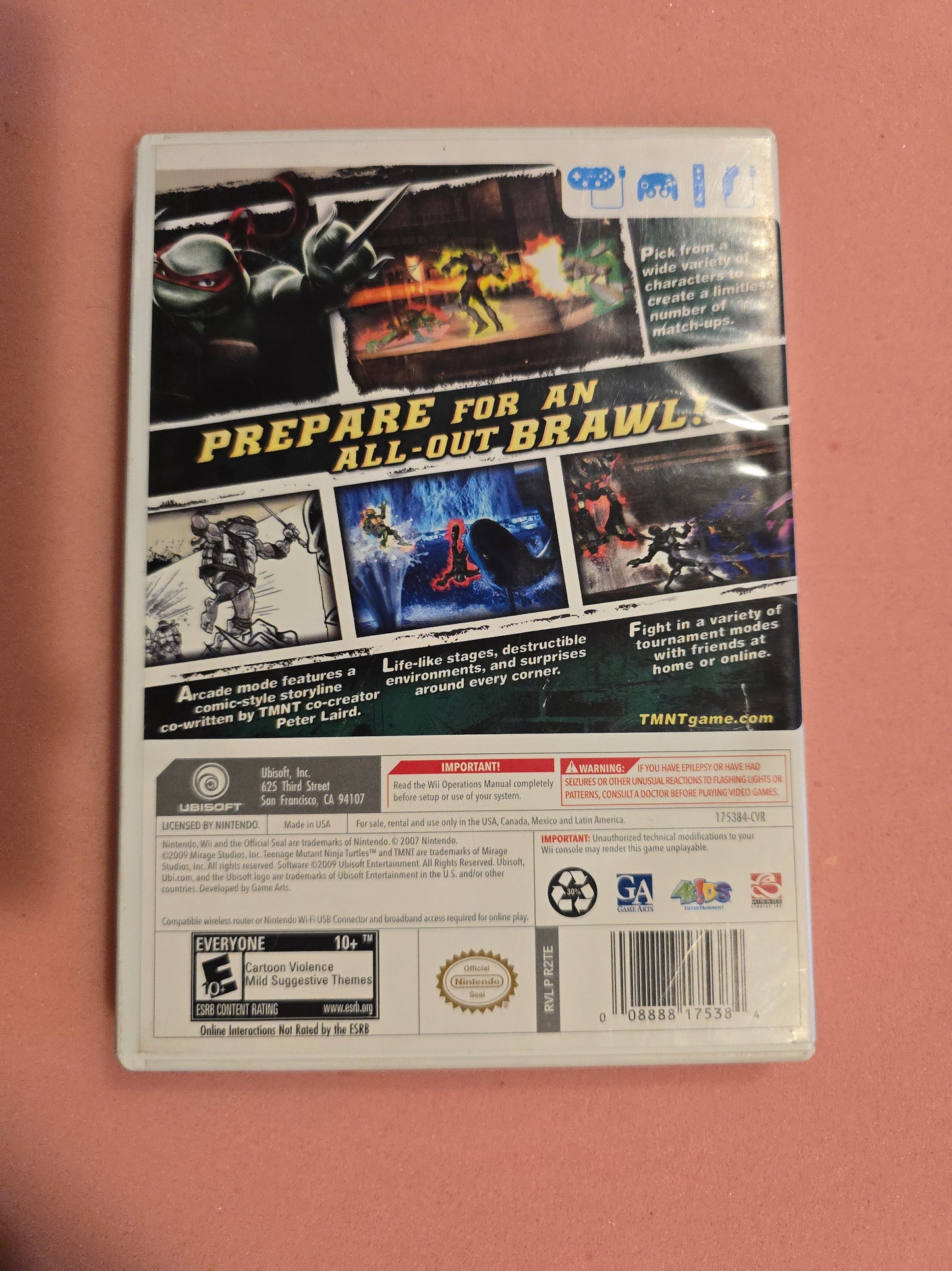 Teenage Mutant Ninja Turtles: Smash-Up - Nintendo Wii - Complete In Box