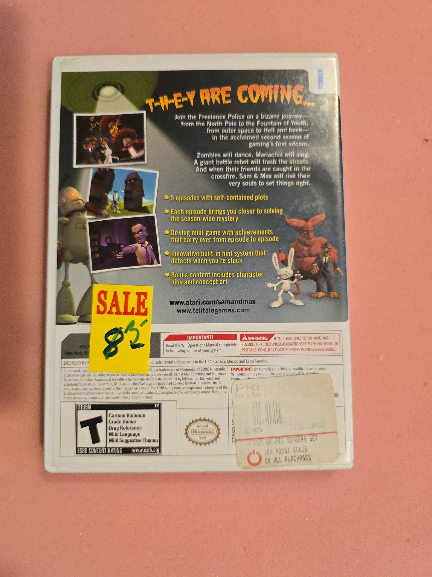 Sam & Max Season Two: Beyon Time And Space - Nintendo Wii - Complete In Box