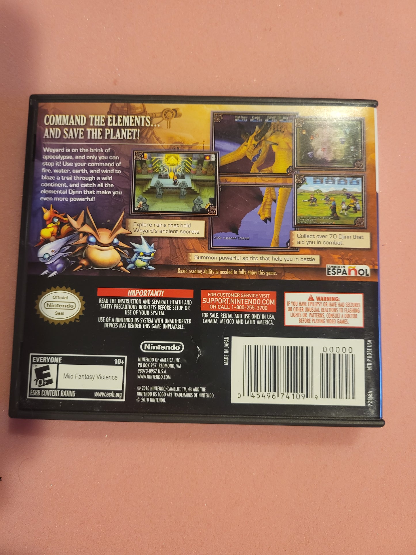 Golden Sun: Dark Dawn - Nintendo DS - Complete In Box