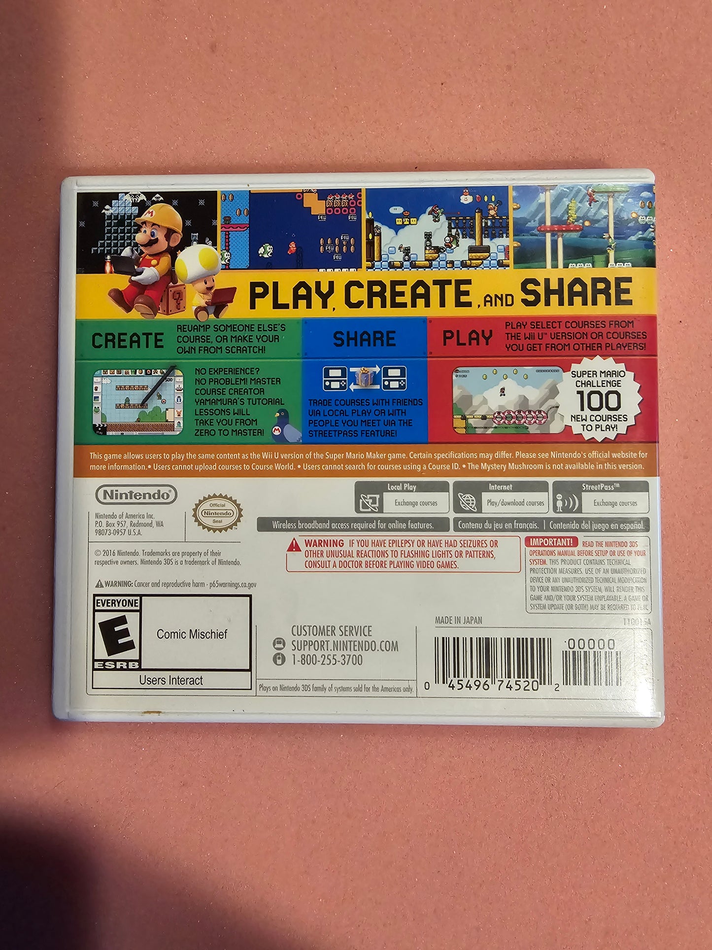 Super Mario Maker - Nintendo 3DS - Complete In Box