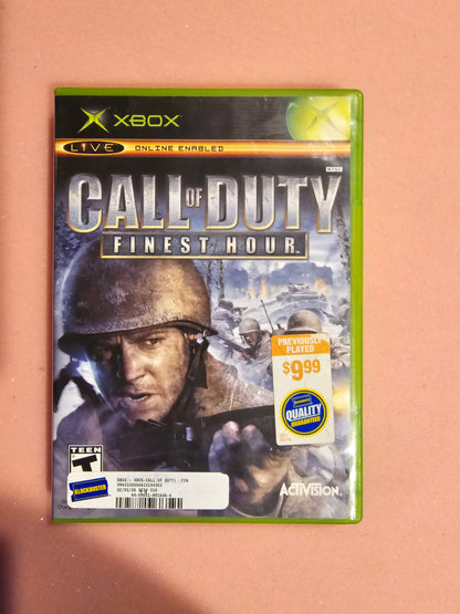 Call of Duty Finest Hour - Original Xbox - Complete In Box