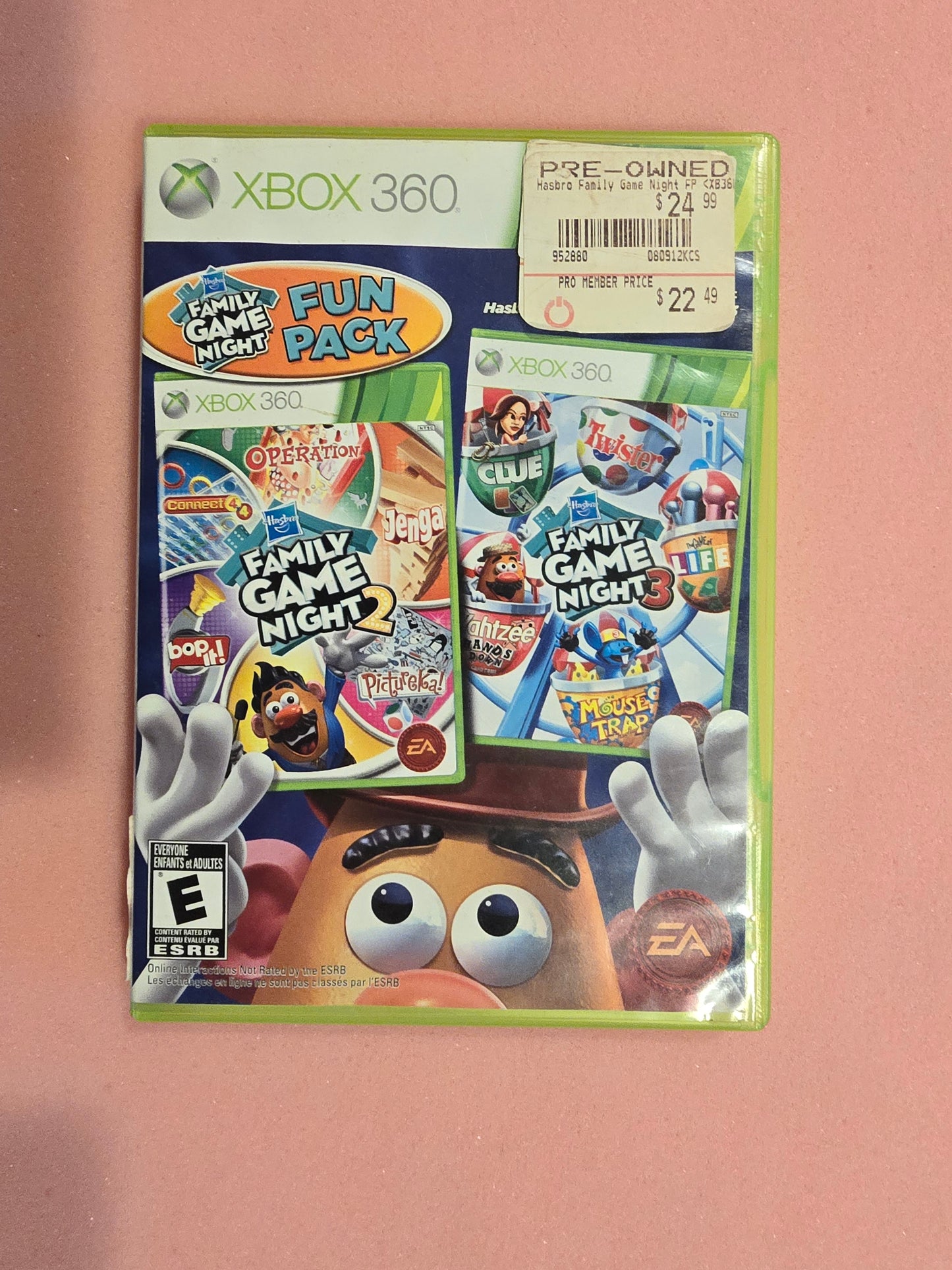 Hasbro Family Game Night Fun Pack - Xbox 360 - Complete In Box