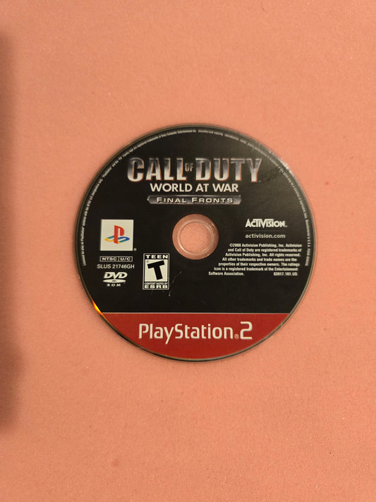 Call of Duty World at War Final Fronts - Playstation 2 PS2 - Disc Only