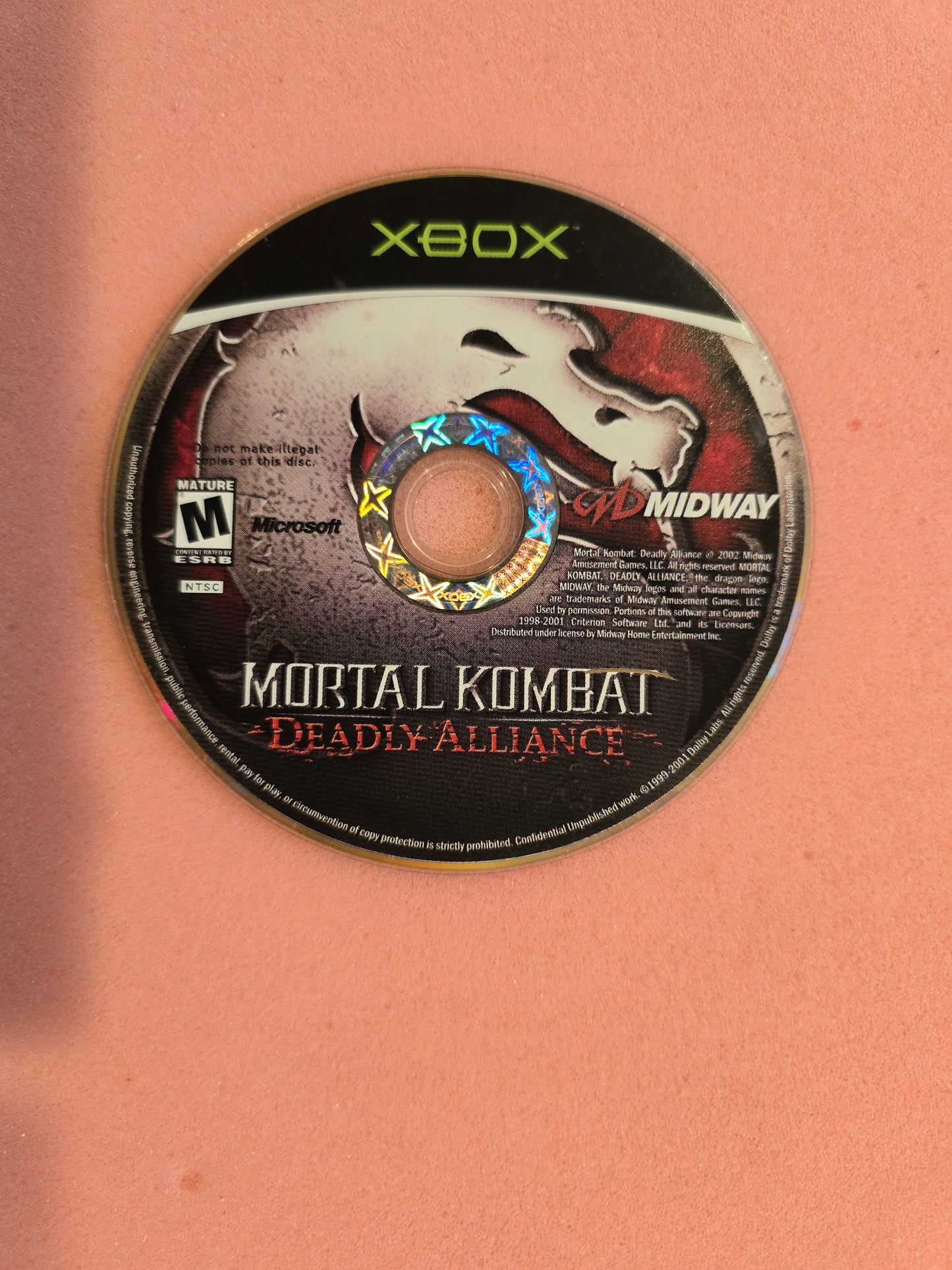 Mortal Kombat Deadly Alliance - Original Xbox - Disc Only