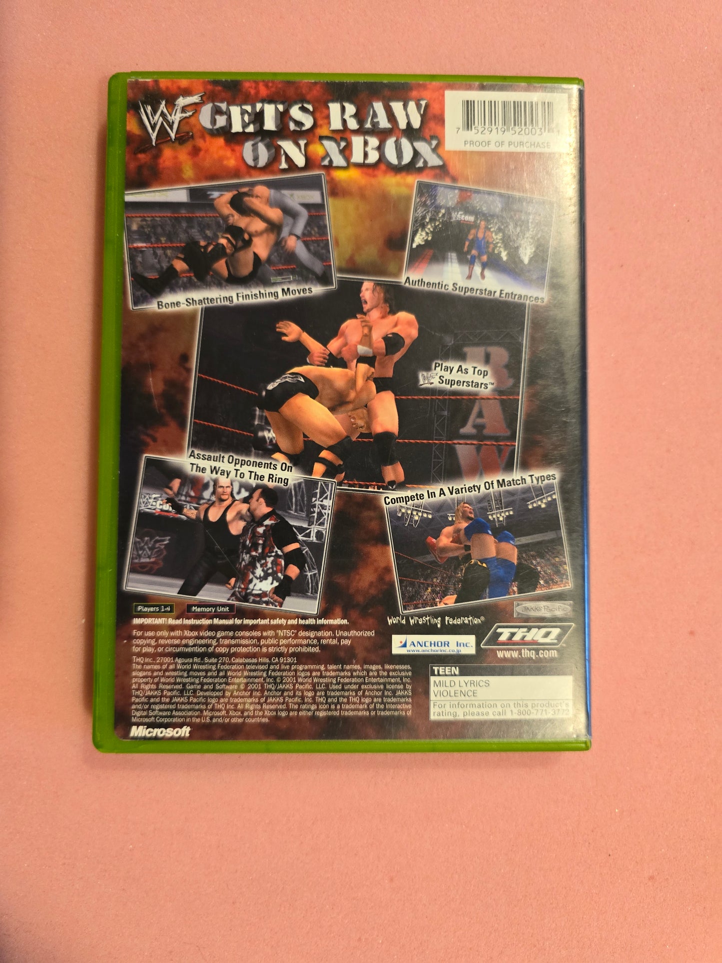 WWF Raw - Original Xbox - In Box, No Manual