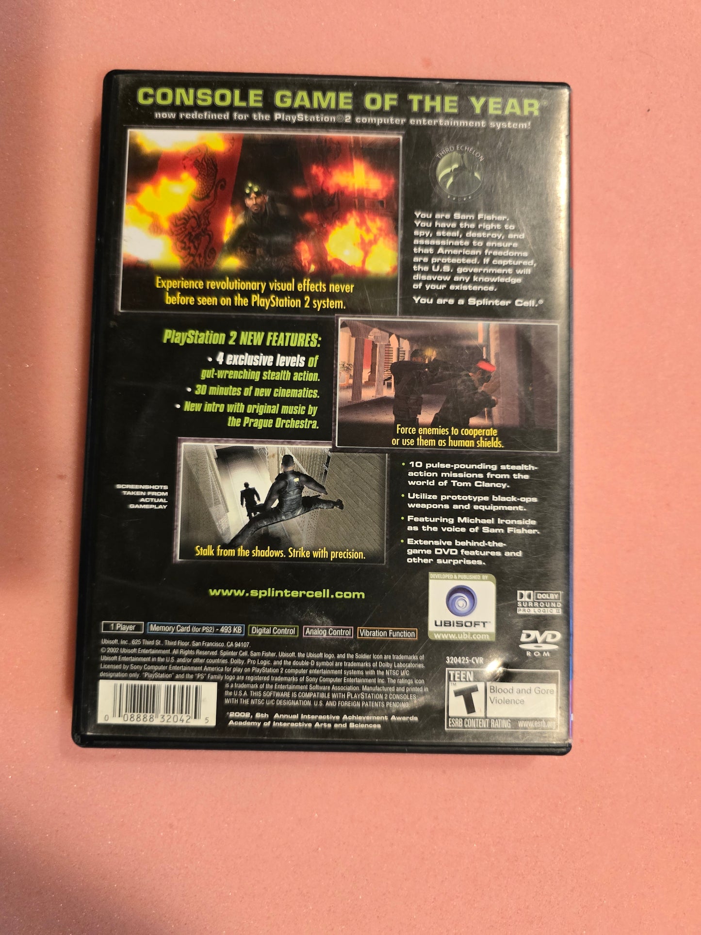 Splinter Cell - Playstation 2 PS2 - Complete In Box