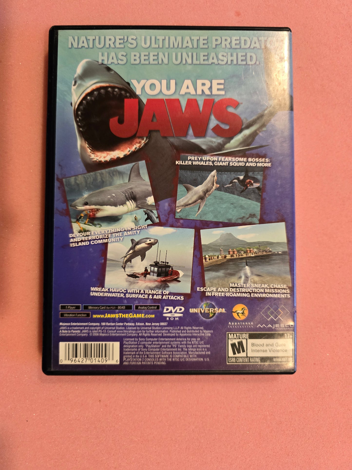 Jaws Unleashed - Playstation 2 PS2 - Complete In Box