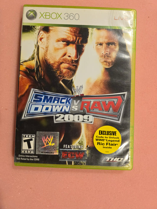 WWE Smackdown vs. Raw 2009 - Xbox 360 - Complete In Box