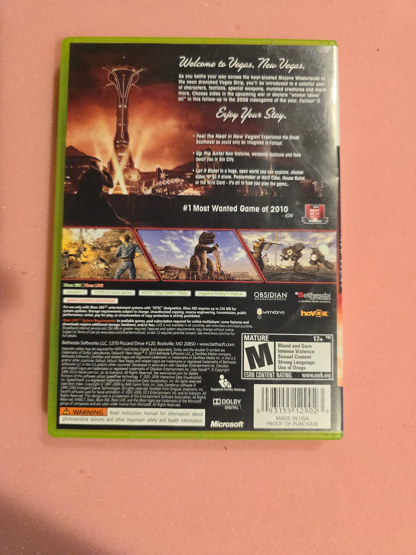 Fallout: New Vegas - Xbox 360 - Complete In Box