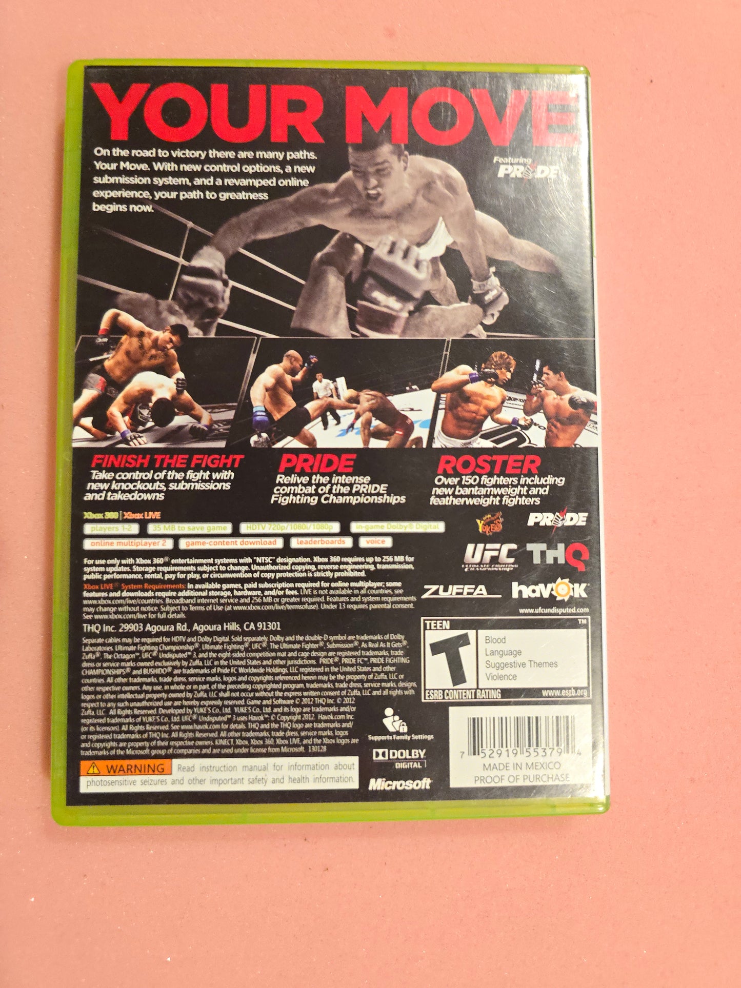 UFC Undisputed 3 - Xbox 360 - Complete In Box