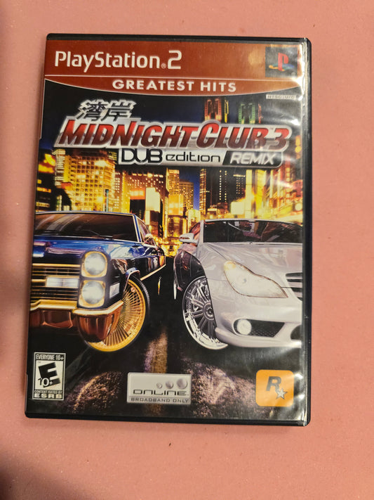 Midnight Club 3 Dub Edition Remix - Playstation 2 PS2 - In Box, No Manual