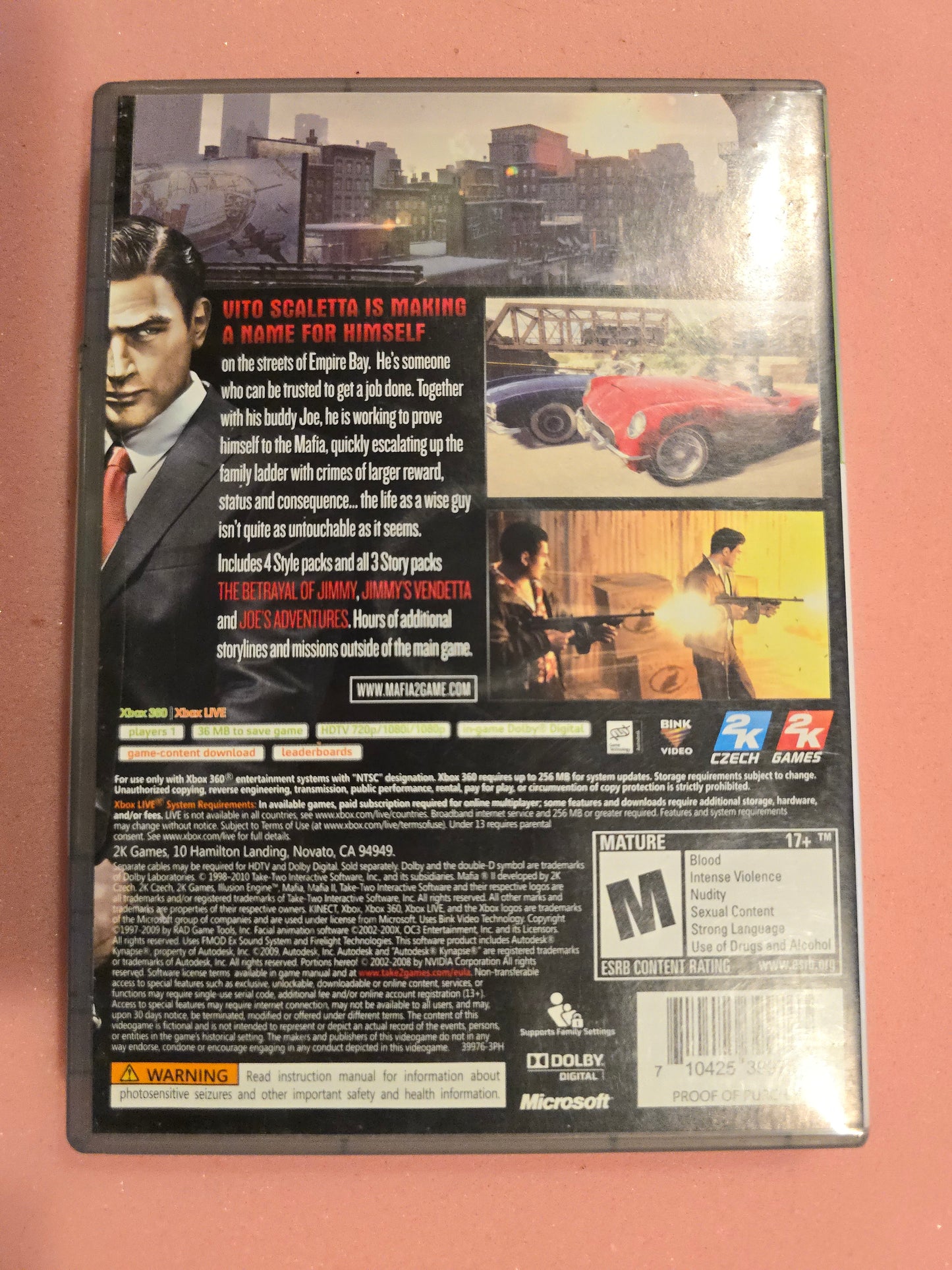 Mafia II - Xbox 360 - Complete In Box