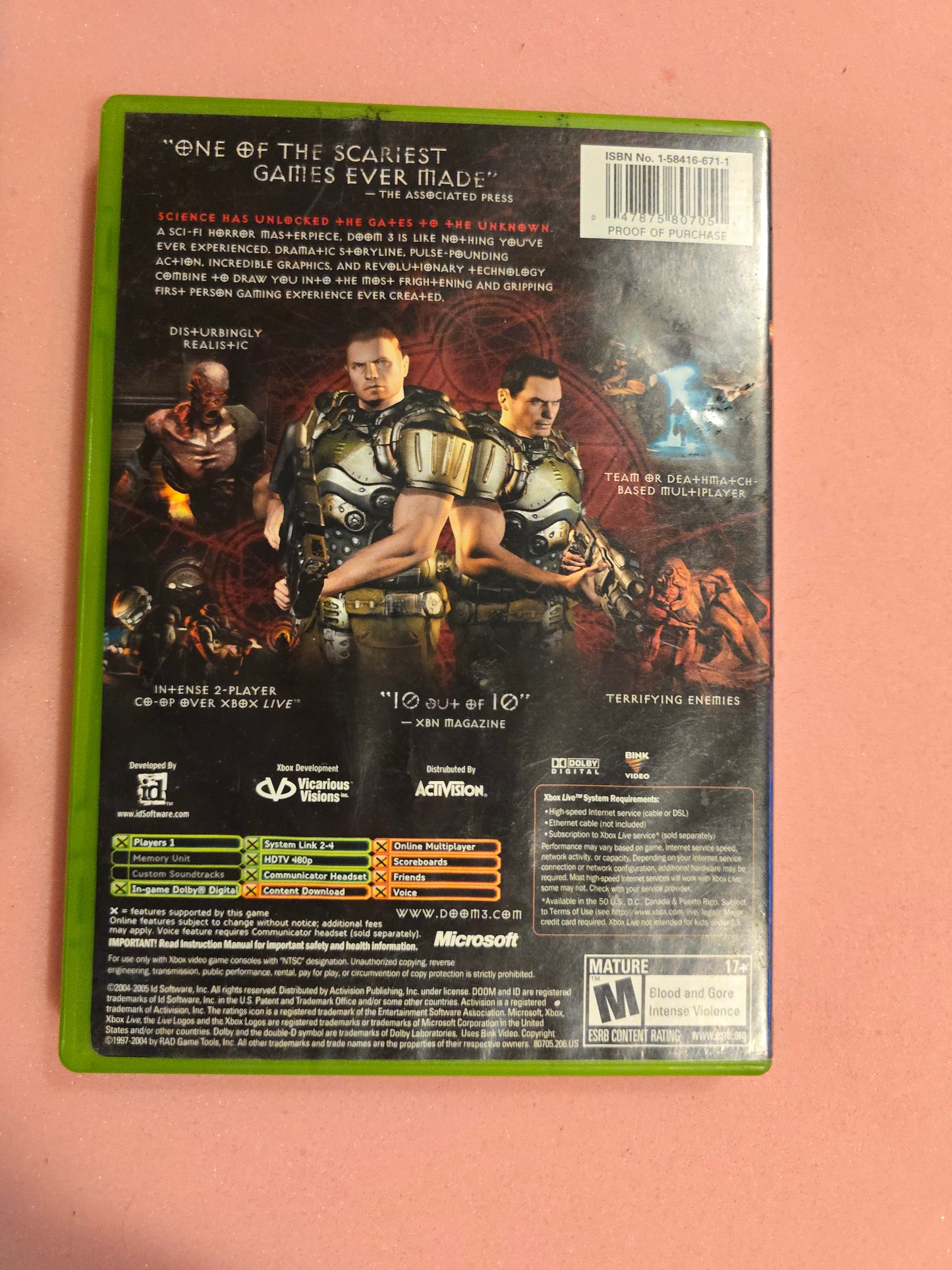 Doom 3 - Original Xbox - Complete In Box