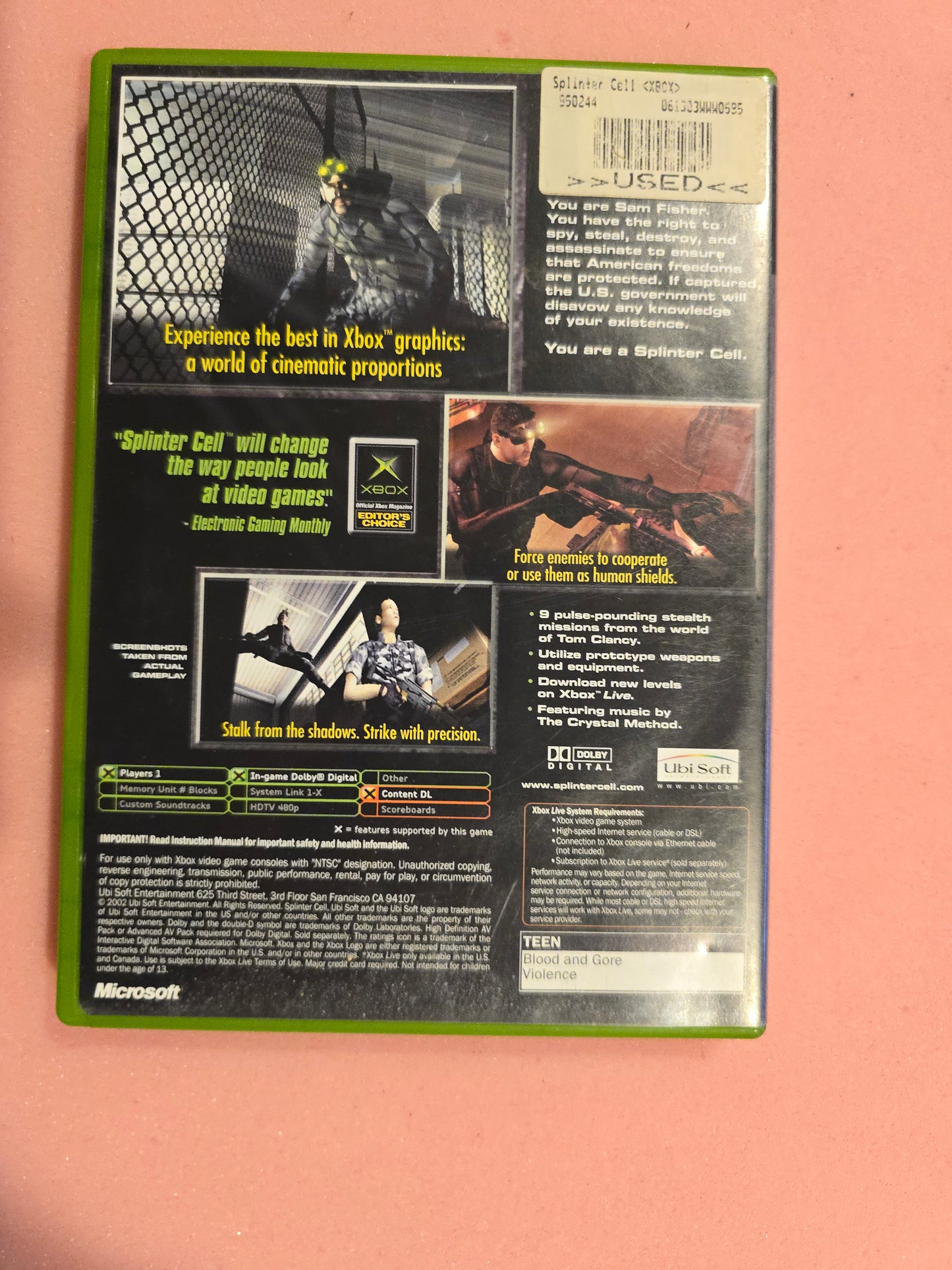 Splinter Cell - Original Xbox - Complete In Box