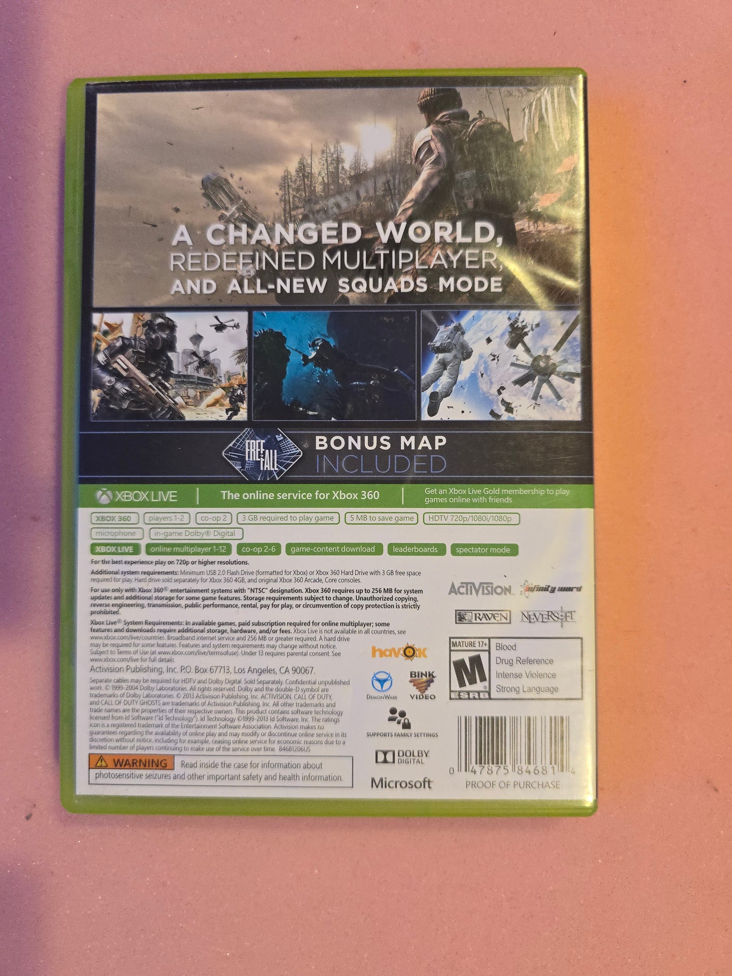 Call of Duty Ghosts - Xbox 360 - Complete In Box