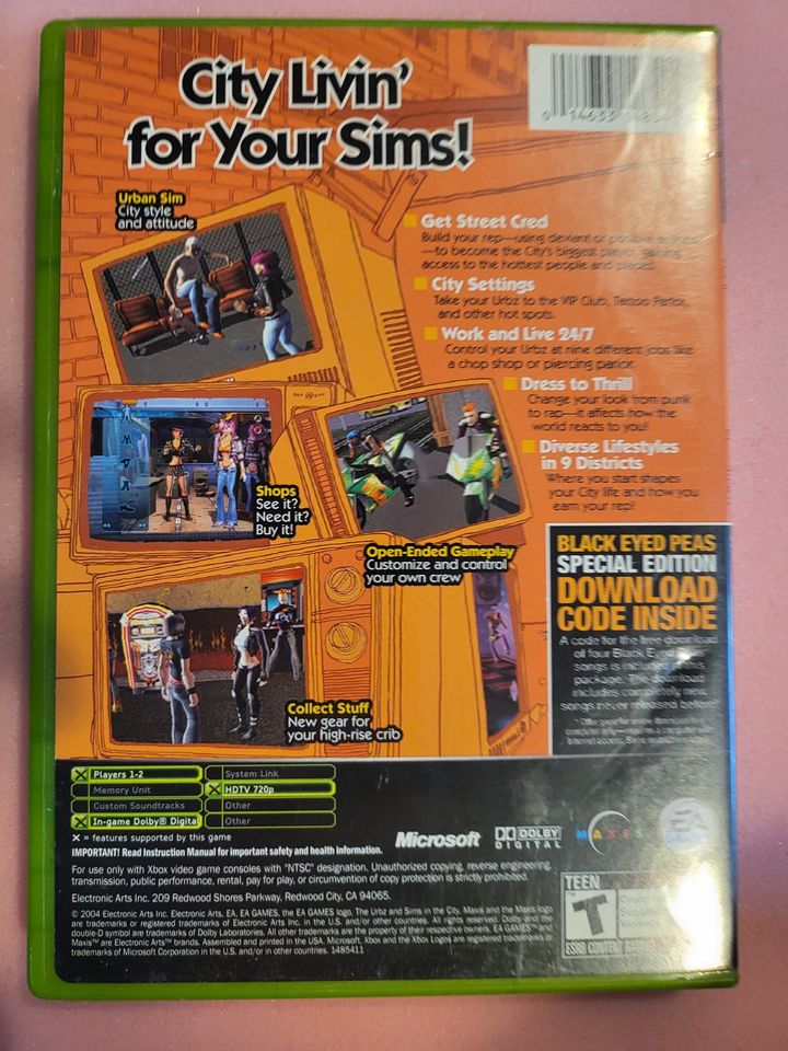 The Urbz Sims in the City - Original Xbox - Complete In Box