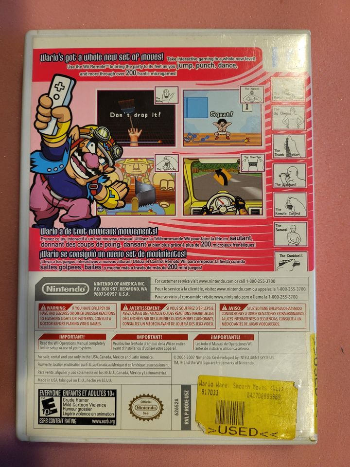 WarioWare: Smooth Moves - Nintendo Wii - Complete In Box