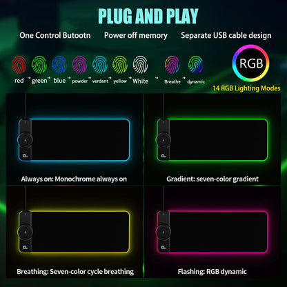 EvoBolt™ - Wireless Charging RGB Mouse Pad